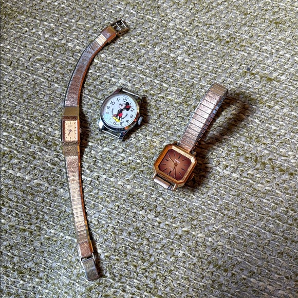 Three womens watches for parts props Disney Mickey seiko Zaria(Russian made) - Picture 1 of 16